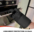 Oven Mitts and Pot Holders Set, 6 Pcs, High Heat Resistant, Large Size, Non-Slip Silicone Surface (Black)