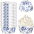 600Pcs Blue Floral Cupcake Liners, Disposable Decorative Muffin Brownie Cups for Baking Party Supplies