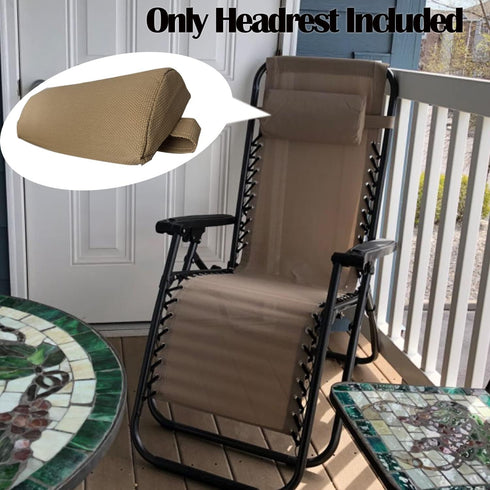 Ostlttyn Zero Gravity Chair Replacement Pillow Headrest with Elastic Band, Universal Soft Removable Padded Cushion Head