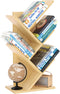 SHEEPAM 5 Tier Tree Book Shelf, Small Desktop Bookshelf with Storage Organizer,