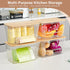 Homaigie 2 Pack Trash Bag Dispenser, Extra Large Acrylic Trash Bag Holder with Bamboo Lid, Stackable Garbage Bag Holder
