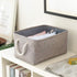 2 Pack Closet TheWarmHome Large Storage Bins Basket, Grey Fabric Storage Cubes for Changing Table Nursery Livingroom