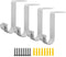 4 Pack Ceiling Curtain Rod Bracket, Heavy Duty Single Curtain Rod Holders for 1 Inch Drapery, Living Room Bedroom, White