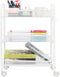 OVICAR Mesh Wire 3 Tier Rolling Cart, Kitchen Storage Utility Cart, Multifunction
