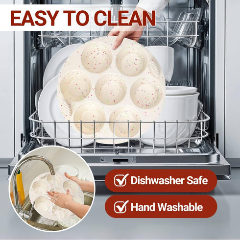 Silicone Muffin Pan for Air Fryer, Nonstick 7 Cups for Baking Egg Bites, Muffin, Tart, Cupcake, Mini Quiche