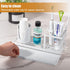 Carbon Steel Toothbrush Holders for Bathrooms, Electric Toothbrush and Toothpaste Organizer for Countertop, Shower,