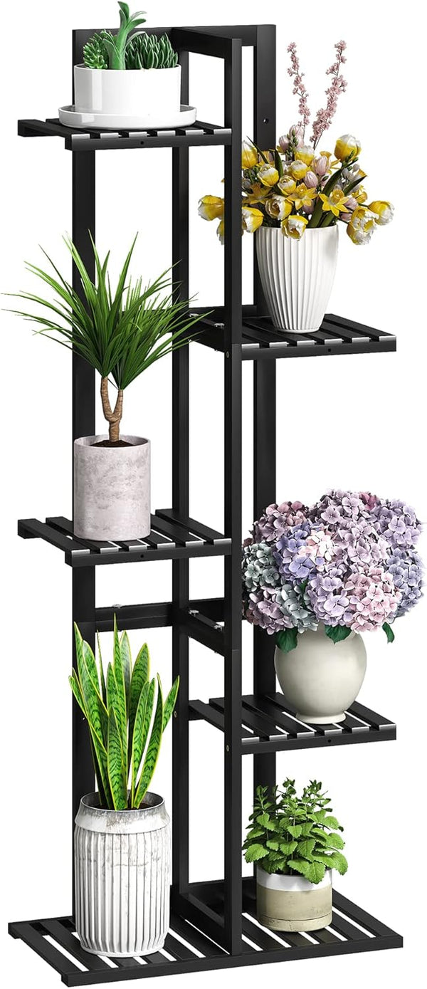 BMOSU Bamboo Plant Stand for Indoor Outdoor Plants Corner Tall Plant Shelf