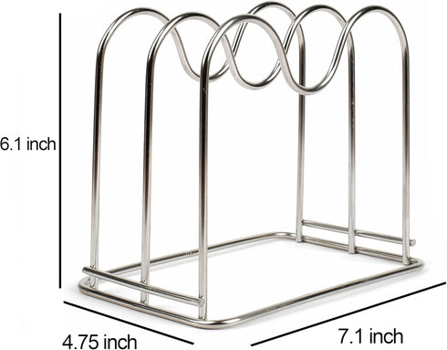 Stainless Steel Wire Cutting Board Holder, Kitchen Organizer with 2 Sections