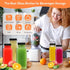 STARSIDE 8 oz Glass Juice Bottles with Lids - 6 Pack Reusable Drink Bottles for Juicing, Kombucha, Beverages