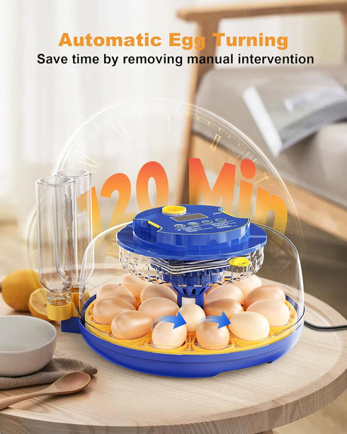 18 Chicken Egg Incubators for Hatching Eggs: Egg Incubator with Automatic Egg Turning and Humidity Control - Egg