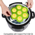 ROTTAY Silicone Egg Bites Molds and Steamer Rack Trivet, 7pcs Set for Instant Pot Accessories, 6qt & 8qt