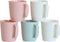 Set of 5 Coffee Mugs - 10 Ounce Unbreakable Plastic Cups with Handle, 3 Basic Colors, Dishwasher Safe