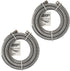 HQRP 2-Pack Universal Premium Braided Stainless Steel Refrigerators/Ice Makers Hoses, 6-Foot