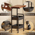 3 2 Tier Metal Rolling Utility Cart Organizer with Walnut Table Top, Stable and Sturdy Rolling Storage Carts
