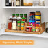 Expandable 3 Tier Bamboo Spice Rack Organizer, Great for Kitchen Cabinet, Cupboard, Pantry