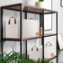 Large Storage Baskets for Shelves, Rectangle Fabric Bins for Organization, Closet Storage Bins, Shelf Baskets with Wire
