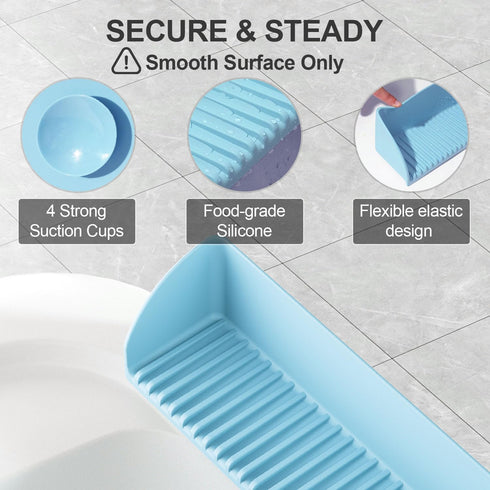 4 1Pack, Roslim Bathtub Splash Guard for Tub - Silicone Water Splash Guard with Suction Cups, Bath Toy Holder, Bathtub