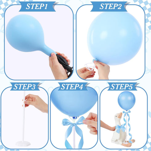 6 Set 1st 11.8 Inch Chunful Blue One Silly Goose Birthday Decoration Soft Goose Stuffed Animal Baby Shower Centerpieces