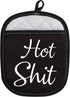 Funny Oven Pads Pot Holder with Pocket, Hot Shit Humor Gift for Baker