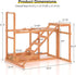 Set GOJOOASIS Chicken Activity Play - Poultry Run with Wood Stand, Ladder, Platforms, Swing, Food Storage, Chicken Toy