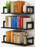 Harwaya Wall Mounted Bookshelf, Floating Bookshelves for Bedroom, 17 Inches Long Wall