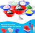 12 Pack Baseball Helmet Ice Cream Bowls, 8 oz Plastic Cap Bowls with Disposable Dessert Spoons for Kids