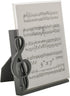 BroadwayGifts Co Black Treble Clef and Sheet Music Acrylic Table Top Picture Frame, 5 inch