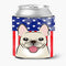 Caroline's Treasures BB2168CC American Flag and French Bulldog Can Hugger Cooler, Washable Insulated Beverage Holder