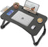 Zapuno Foldable Laptop Bed Table Multi-Function Lap Serving Tray Dining Table with Storage Drawer and Water Bottle