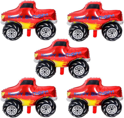 HORUIUS Monster Truck Balloons Jumbo Shaped Aluminum Foil Mylar Balloons for Monster Truck
