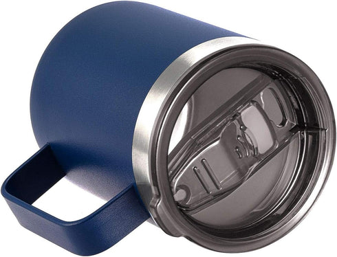 ALOUFEA 12oz Stainless Steel Insulated Coffee Mug with Handle, Double Wall Vacuum Tumbler Cup, Navy