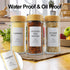 398 Labels-4oz 24 Set AISIPRIN Glass Spice Jars with Pcs,Round Seasoning Jars with Bamboo Airtight Lids,Spice Container