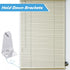 Set of 8 Metal Hold Down Brackets - Silver Blinds Brackets with Screws for Horizontal Blinds