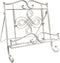 Tripar Swirl Design White Metal Cookbook Stand for iPads, Tablets, and Cookbooks - Adjustable and Portable