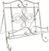Tripar Swirl Design White Metal Cookbook Stand for iPads, Tablets, and Cookbooks - Adjustable and Portable