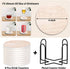 9 Billbotk 4 Inches Pieces Ceramic Coasters for Coffee Table Absorbent, Drink Coasters with Holder, Marble Style