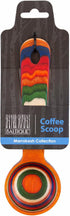 Baltique Marrakesh Collection Wooden Coffee Scoop, Colorful Birch Wood Reusable Scoop for Ground Coffee, Protein Powder
