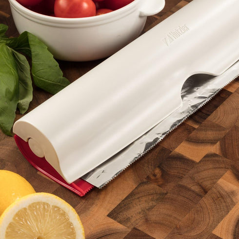 Hutzler Wrap Dispenser, 13" x 3.25" x 1.75", Red