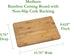Lipper International Bamboo Wood Kitchen Cutting and Serving Board, Medium, 13-3/4" x 9-3/4"