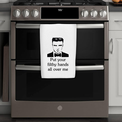 WCGXKO Put Your Filthy Hands All Over Me Flour Sack Dish Towel (Filthy Hands) Inspired Decorative Towel