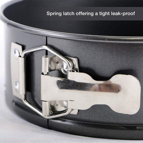 Webake Springform Pan Set 7 Inch Cheesecake Pan Leakproof Round Baking Cake Mold with 30 Pcs Parchment Paper Liners