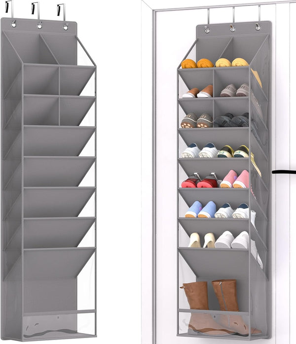 VERONLY Door Shoe Organizer, Over The Door Hanging Shoe Rack with Large