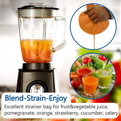 Huppar 6 Pack 16"x16" 100% Nut Milk Bag for Straining, Unbleached Cotton Cloth, Reusable Cheesecloth, Strainer