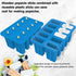 Homemade Popsicle Molds Shapes, Silicone Frozen Ice Popsicle Maker Non-BPA, with 50 Popsicle Sticks, 50 Popsicle Bags, 10 Reusable Popsicle Sticks, Funnel, Brush and Ice Pop Recipes (Blue)
