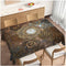 Beabes Clock Gears Tablecloth, Rusty Steampunk Design for Rectangle Tables, 52"X70" Indoor Outdoor Cover