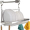 TQVAI Over Sink Dish Drainer Drying Rack, Stainless Steel Foldable Wall Mounted