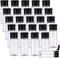 FEOOWV 25Pcs Empty Plastic Spice Bottles Set for Storing Barbecue Seasoning, Salt, Pepper, 75 ml/2.5 oz (Black)