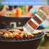 2 Sets 5 Layers Clear Plastic Portable Spice Jars, Salt and Pepper Set for Outdoor Cooking and Barbecuing
