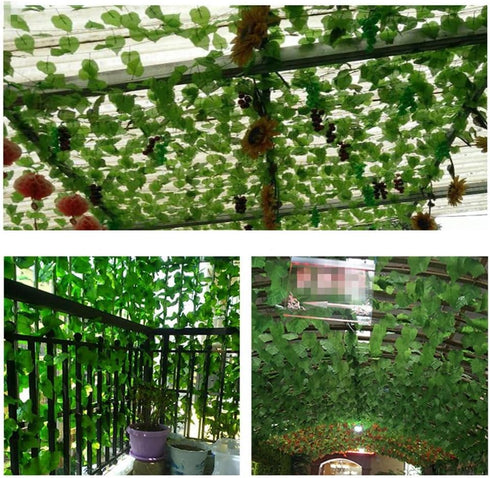 40 Ft Realistic Artificial Ivy Garland, UV Resistant Fake Hanging Vines for Indoor/Outdoor Wedding Decor - Pack of 5