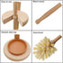 Set, CRAKTH Wood Toilet Brush and Holder Beechwood Toilet Bowl Cleaner Brush for Bathroom, Sisal Bristles Toilet